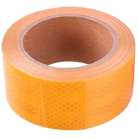ABRAMS 2" in x 30' ft Diamond Trailer Truck Conspicuity DOT Class 2 Reflective Safety Tape - Yellow DOTC2 2 x 30-Y